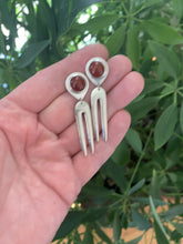 Load and play video in Gallery viewer, Carnelian Double Fork Prong Earrings
