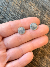 Load image into Gallery viewer, Fused Silver Moon Studs
