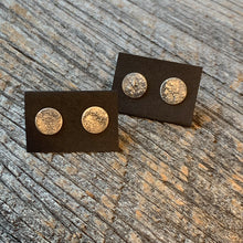 Load image into Gallery viewer, Fused Silver Moon Studs
