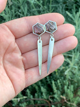 Load image into Gallery viewer, Crazylace Agate Fork Prong Earrings
