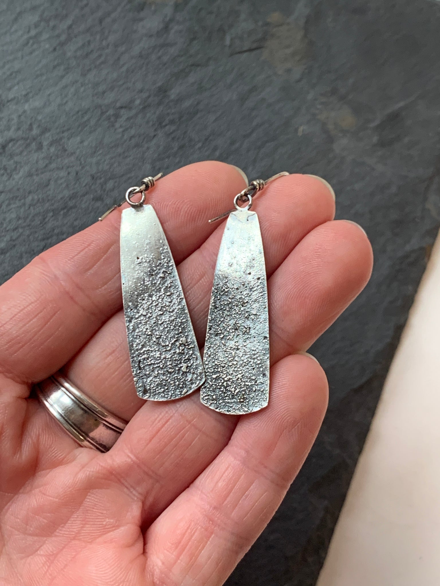Fused Silver Galaxy Earrings – Everding Studio